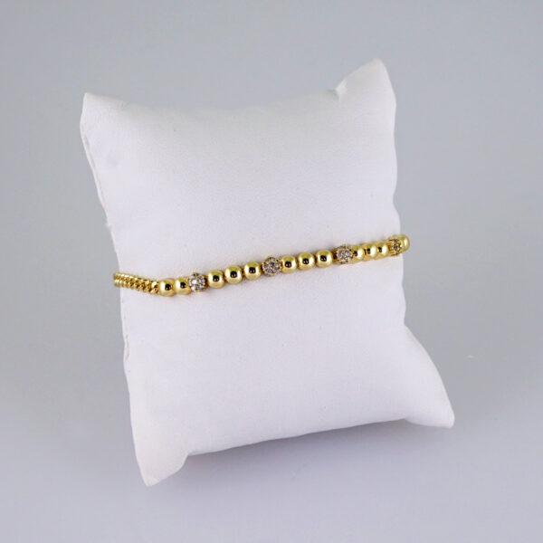 Women Bracelets/ Pulseras Dama/  Zircon Stone/  14K Real Color// B1076