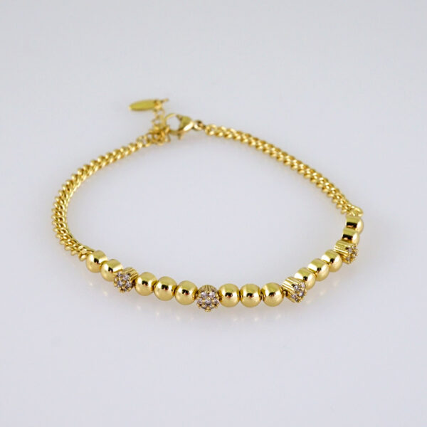 Women Bracelets/ Pulseras Dama/  Zircon Stone/  14K Real Color// B1076 - Image 2