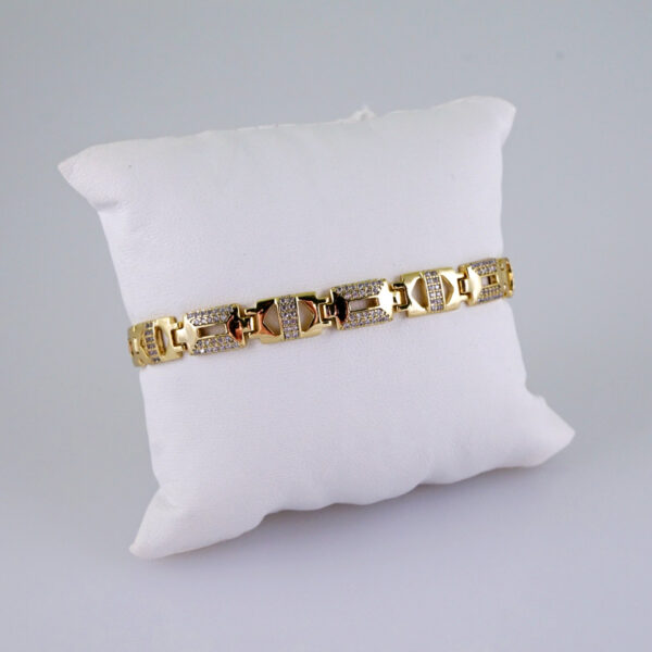 Women Bracelets/ Pulseras Dama/  Zircon Stone/  14K Real Color// B1073