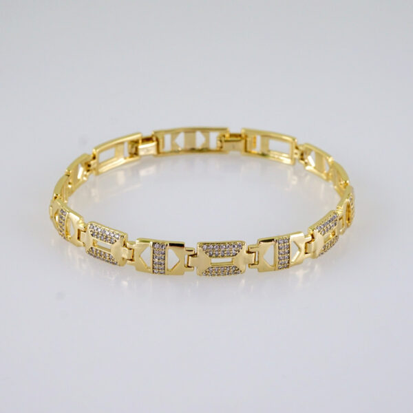 Women Bracelets/ Pulseras Dama/  Zircon Stone/  14K Real Color// B1073 - Image 2