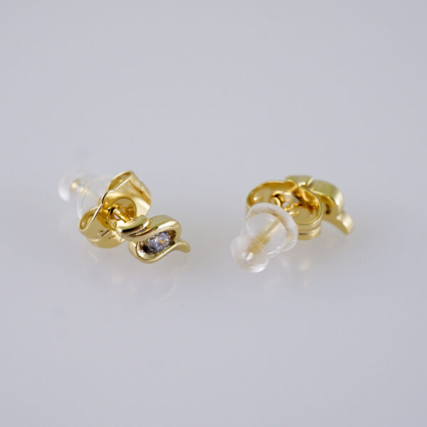 Women Earrings/ Aretes Dama/  Zircon Stone/  14k Real Color// E1306