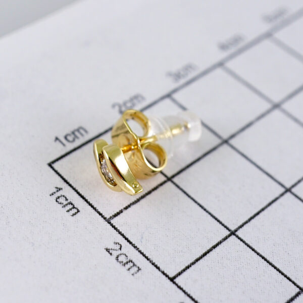 Women Earrings/ Aretes Dama/  Zircon Stone/  14k Real Color// E1306