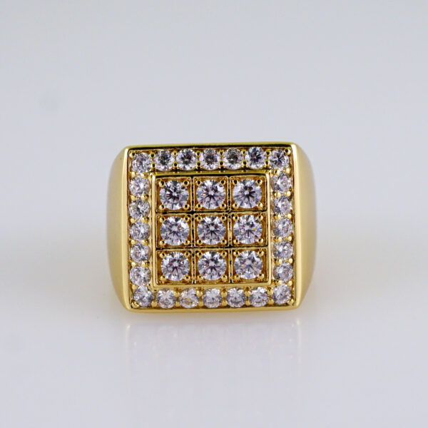 Men Ring/ Anillos Hombre/  14K Real Color//  Zircon Stone// R558