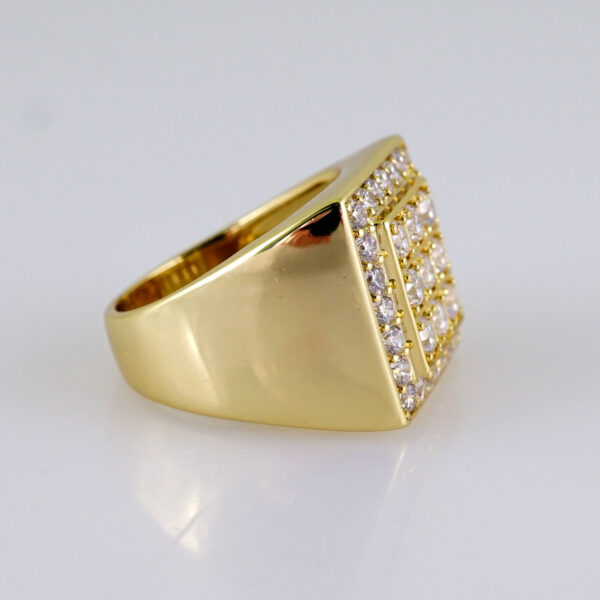 Men Ring/ Anillos Hombre/  14K Real Color//  Zircon Stone// R558 - Image 2