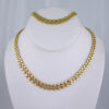 Gargantilla & Pulsera / Choker W/ Bracelet/  14K Real Color/  Plain/  6mmx45cm// SET1126