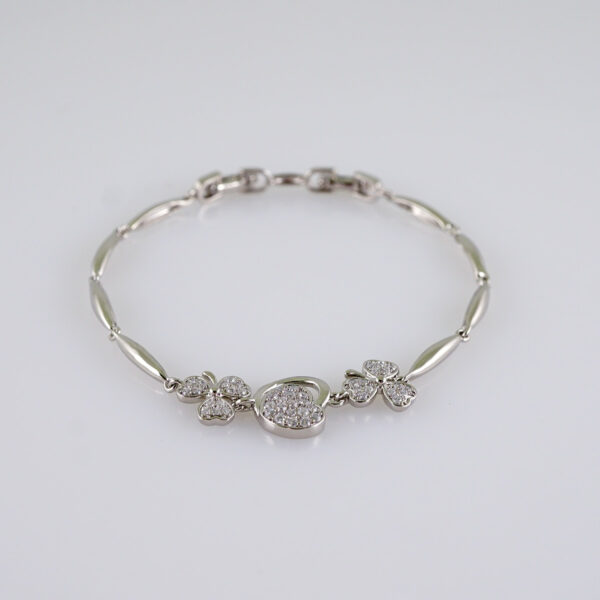 Women Bracelets/ Pulseras Dama/  Zircon Stone/  Silver Color// B1084