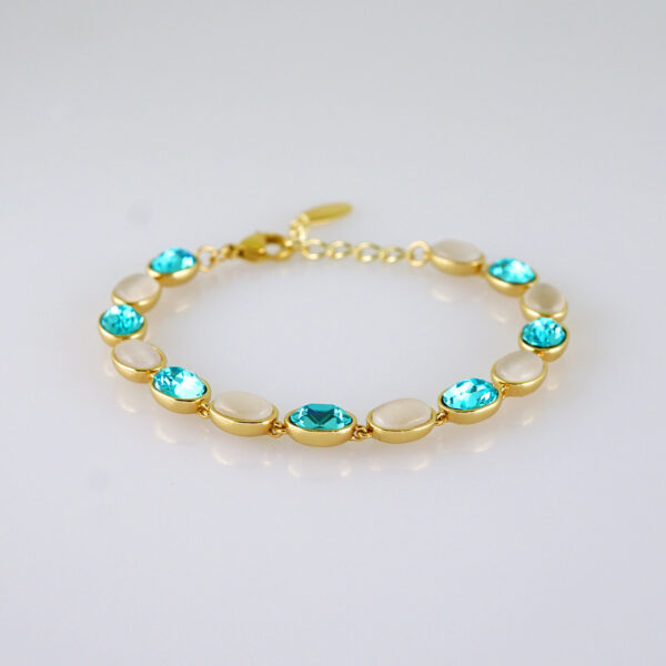 Bracelets Women/ Manillas Mujer/  14K Real Color/  Zircon Stone// B1094 - Image 2