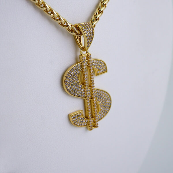 Cadenas & Colgantes/ Chain Men/Pendants/  Zircon Stone/  14K Real Color/  6mm x60cm// SET1128 - Image 2