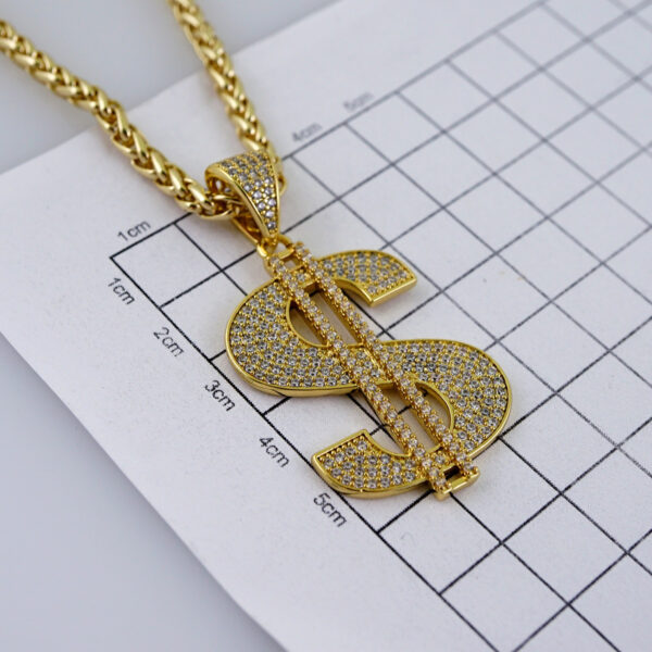 Cadenas & Colgantes/ Chain Men/Pendants/  Zircon Stone/  14K Real Color/  6mm x60cm// SET1128 - Image 3