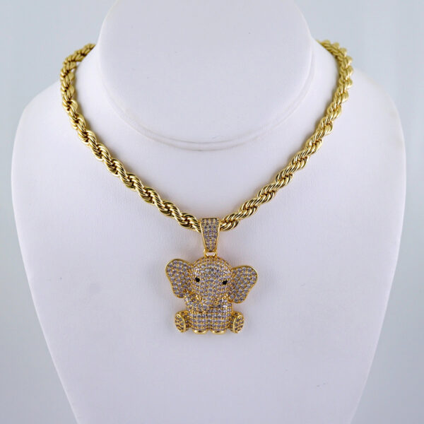 Gargantilla & Colgantes / Choker W/ Pendants/  14K Real Color/  Zircon Stone// SET1129