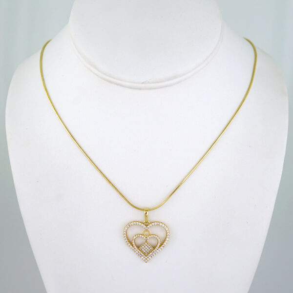 Cadenas & Colgantes/ Chain W/Pendants /  14K Real Color/  Zircon Stone/ 45cm// SET1133