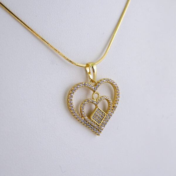 Cadenas & Colgantes/ Chain W/Pendants /  14K Real Color/  Zircon Stone/ 45cm// SET1133 - Image 2