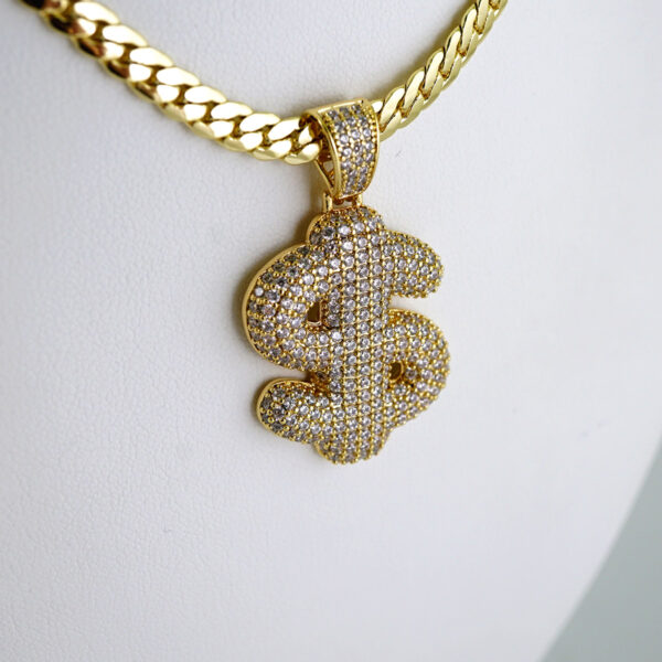 Cadenas & Colgantes/ Chain/Pendants/  Zircon Stone/  14K Real Color/  5mm x60cm// SET1141 - Image 2