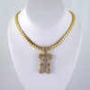 Gargantilla & Colgantes / Choker W/ Pendants/  14K Real Color/  Zircon Stone/  8mmx45cm// SET1156