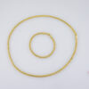 Gargantilla & Pulsera / Choker W/ Bracelet/  14K Real Color/  Plain/  4mmx45cm// SET1158
