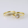 Women Ring/ Anillos Damas/ Wedding Ring/ Zircon Stone/ 14K Real Color// R0103E
