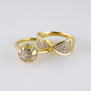 Women Ring/ Anillos Damas/  Wedding Ring/  Zircon Stone/  14K Real Color// R097E