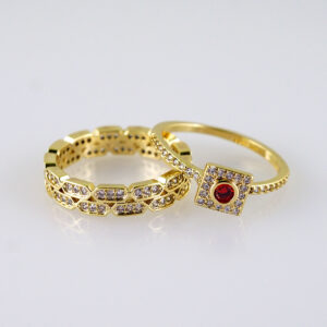 Women Ring/ Anillos Damas/ Wedding Ring/ Zircon Stone/ 14K Real Color// R0102E