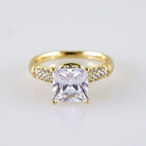 Women Ring/ Anillos Damas/  14K Real Color/ Zircon Stone// R576
