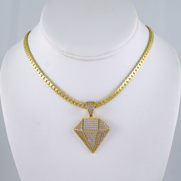 Gargantilla & Colgantes / Choker W/ Pendants/  14K Real Color/  Zircon Stone/  5mmx45cm// SET1161