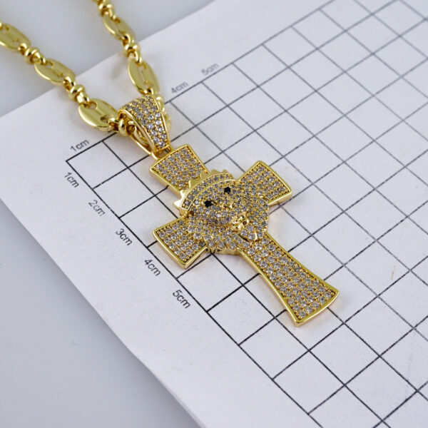 Cadenas & Colgantes/ Chain Men/Pendants/  Zircon Stone/  14K Real Color/  8mm x60cm// SET1162 - Image 3