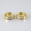Women Earrings/ Aretes Dama/ Zircon Stone/ 14k Real Color// E1373