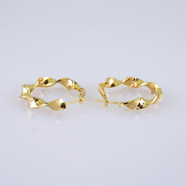 Women Earrings/ Aretes Dama/ Plain/ 14k Real Color// E1444