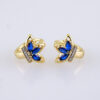 Women Earrings/ Aretes Dama/ Zircon Stone/ 14k Real Color// E1458