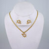 Cadenas & Colgantes & Earrings/ Chain W/Pendants / 14K Real Color/ Zircon Stone/ 3mmx45cm// SET1214