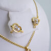 Cadenas & Colgantes & Earrings/ Chain W/Pendants / 14K Real Color/ Zircon Stone/ 3mmx45cm// SET1214 - Image 2