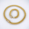 Gargantilla & Pulsera / Choker W/ Bracelet/  14K Real Color/  Zircon Stone/  10mmx45cm// SET1215 - Image 3