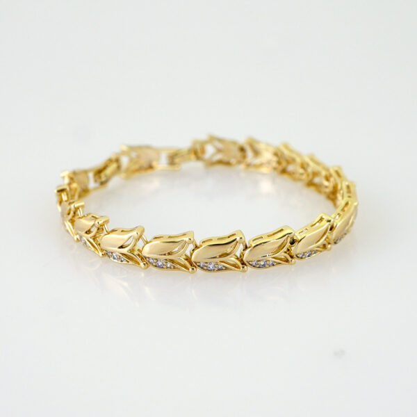 Women Bracelets/ Pulseras Dama/ Zircon Stone/ 14K Real Color// B1179