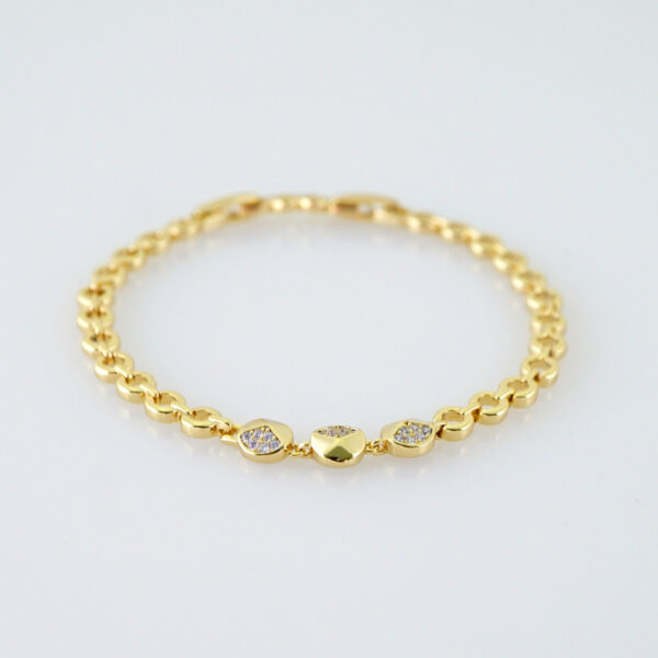Women Bracelets/ Pulseras Dama/ Zircon Stone/14K Real Color// B1180