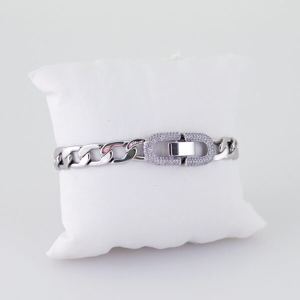 Women Bracelets/ Pulseras Dama/ Zircon Stone/ Silver Color// B1184