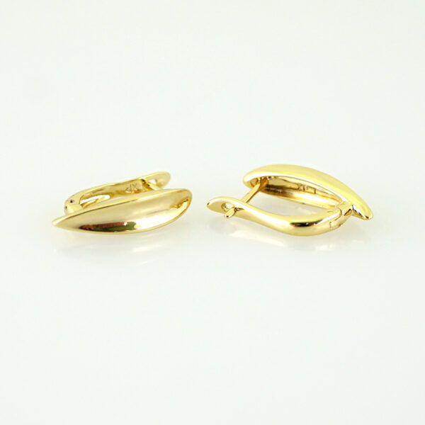 Women Earrings/ Aretes Dama/Plain/ 14k Real Color// E1475