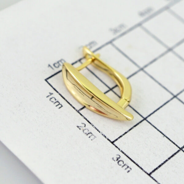 Women Earrings/ Aretes Dama/Plain/ 14k Real Color// E1475