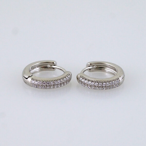 Women Earrings/ Aretes Dama/ Zircon Stone/ Silver Color// E1509