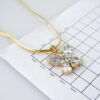 Cadenas & Colgantes/ Chain/Pendants/ Zircon Stone/ 14K Real Color/ 3mmx45cm// SET1238 - Image 3