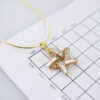 Cadenas & Colgantes/ Chain W/Pendants /14K Real Color/Zircon Stone/ 2mmx45cm// SET1244