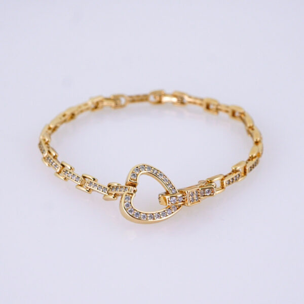 Women Bracelets/ Pulseras Dama/ Zircon Stone/ 14K Real Color// B1204