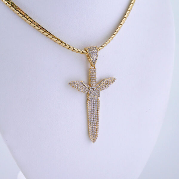 Cadenas & Colgantes/ Chain/Pendants/ Zircon Stone/ 14K Real Color/ 6mmx60cm// SET1267 - Image 2