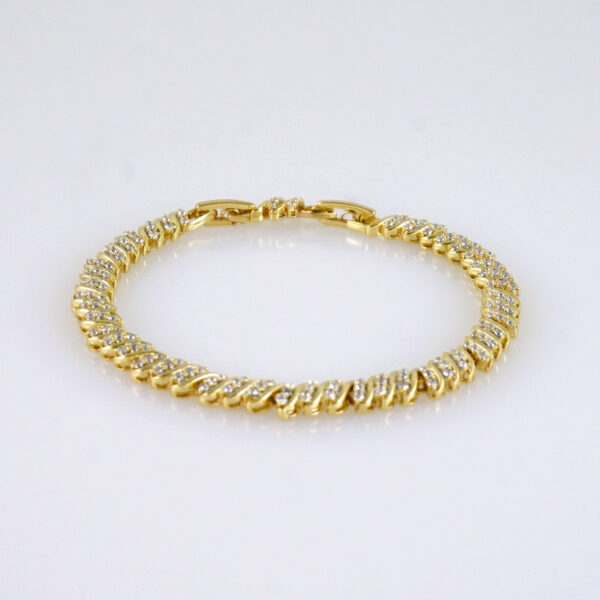 Women Bracelets/ Pulseras Dama/ Zircon Stone/ 14K Real Color// B1212