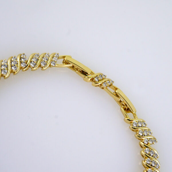 Women Bracelets/ Pulseras Dama/ Zircon Stone/ 14K Real Color// B1212