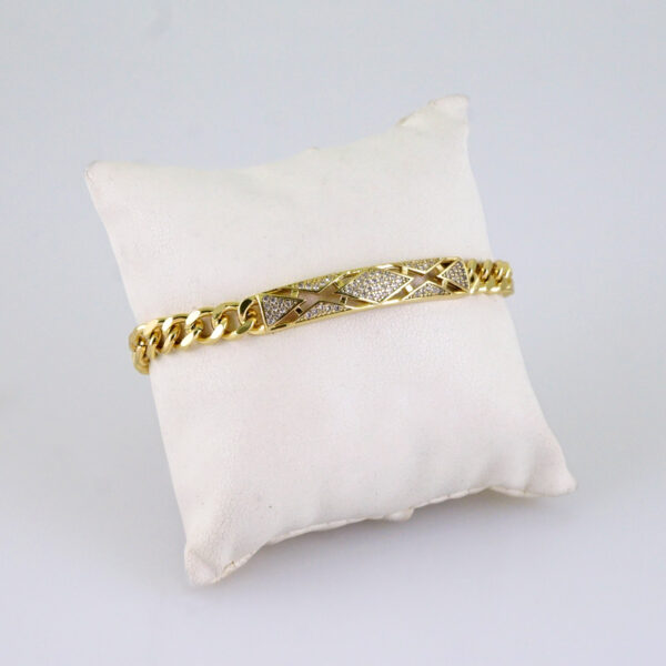 Women Bracelets/ Pulseras Dama/ Zircon Stone/ 14K Real Color// B1213