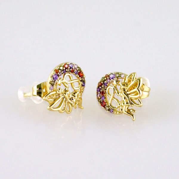 Women Earrings/ Aretes Dama/ Zircon Stone/ 14k Real Color// E1566