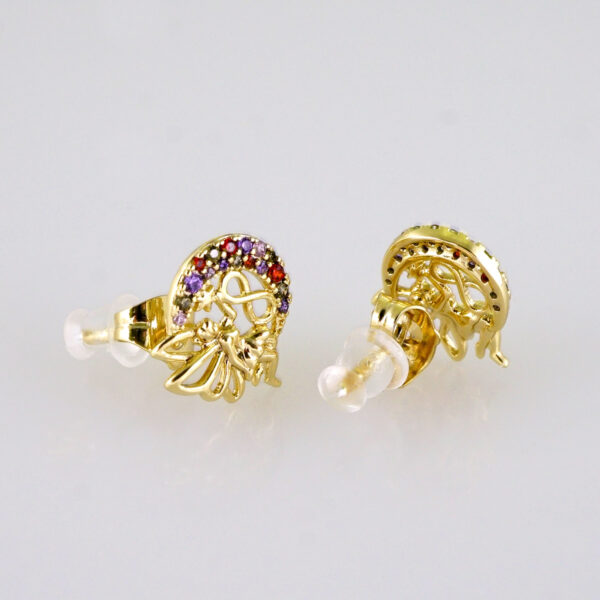 Women Earrings/ Aretes Dama/ Zircon Stone/ 14k Real Color// E1566