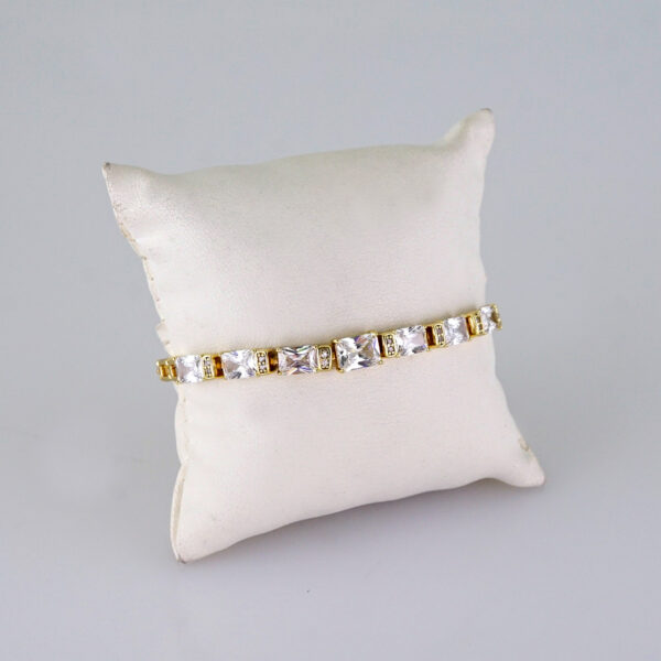 Women Bracelets/ Pulseras Dama/ Zircon Stone/ 14K Real Color/ Stainless Steel// B1234