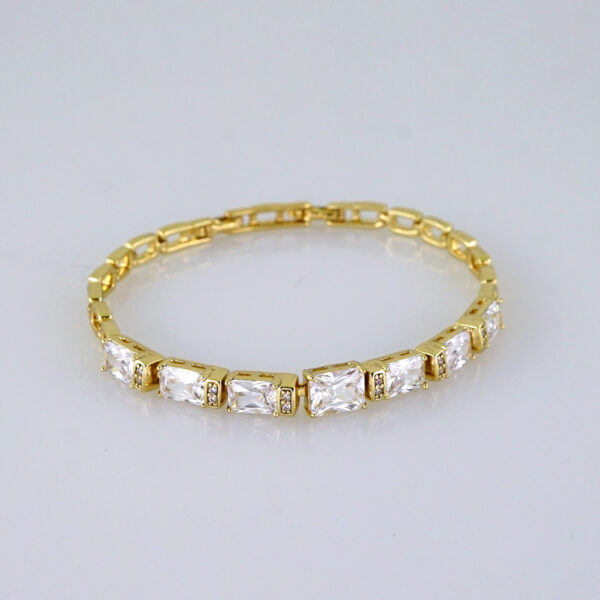 Women Bracelets/ Pulseras Dama/ Zircon Stone/ 14K Real Color/ Stainless Steel// B1234 - Image 2