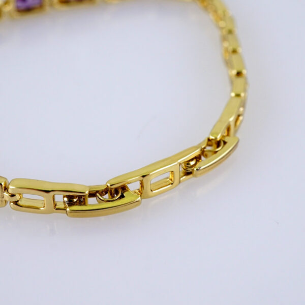 Women Bracelets/ Pulseras Dama/ Zircon Stone/ 14K Real Color/ Stainless Steel// B1237