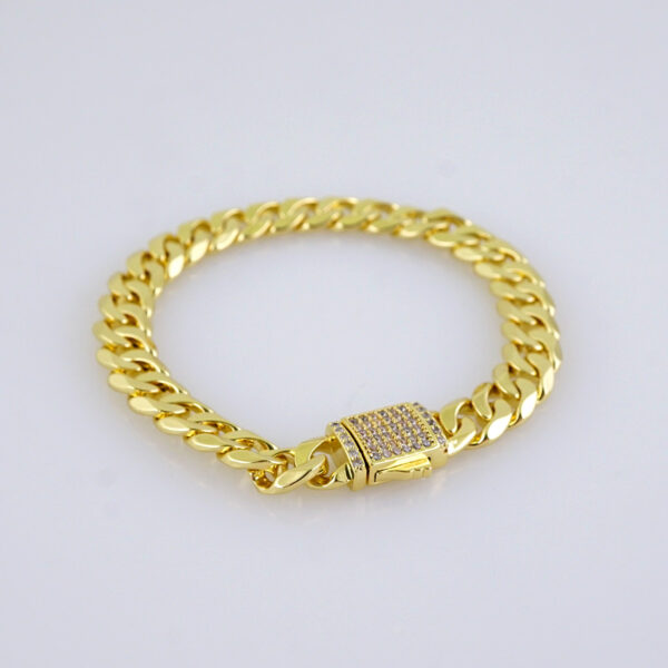 Bracelets/ Zircon Stone/ 14K Real Color/ 8mm/ Cierre Original/ Stainless Steel// B1245